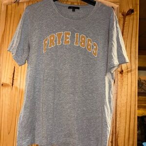 Frye Gray and Gold Short Sleeve Tee